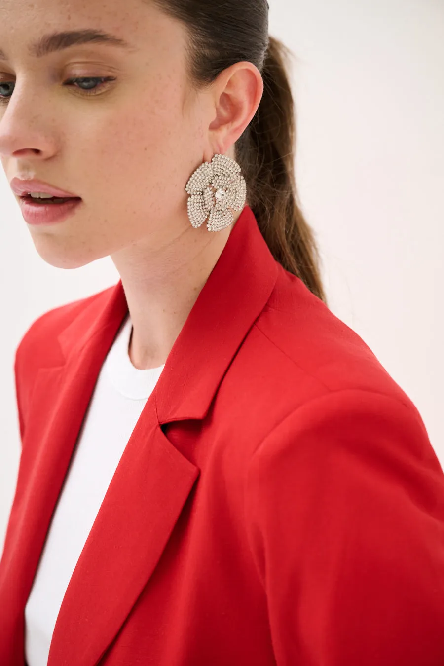 Tailored double-button structured classic blazer wholesale