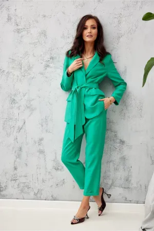 Tailored High-Rise Straight Trousers