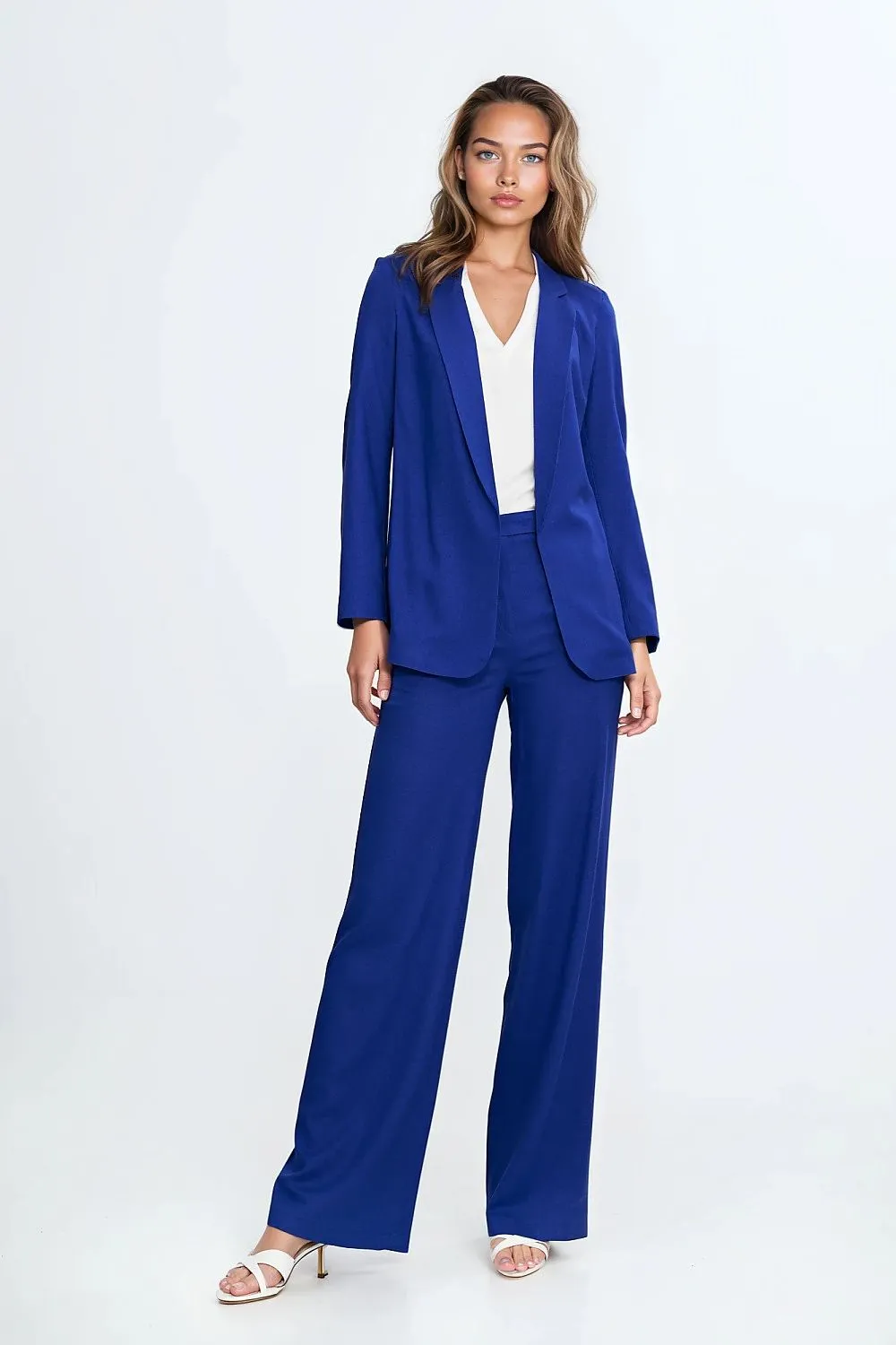 Tailored High-Waist Bootcut Trousers