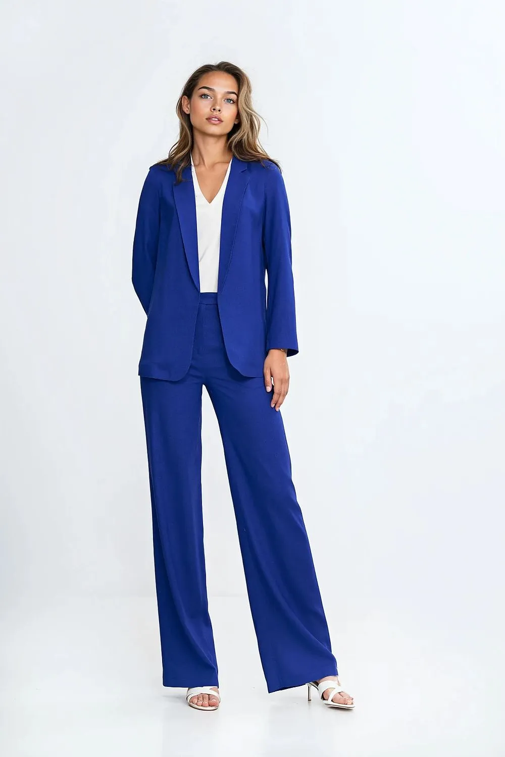 Tailored High-Waist Bootcut Trousers