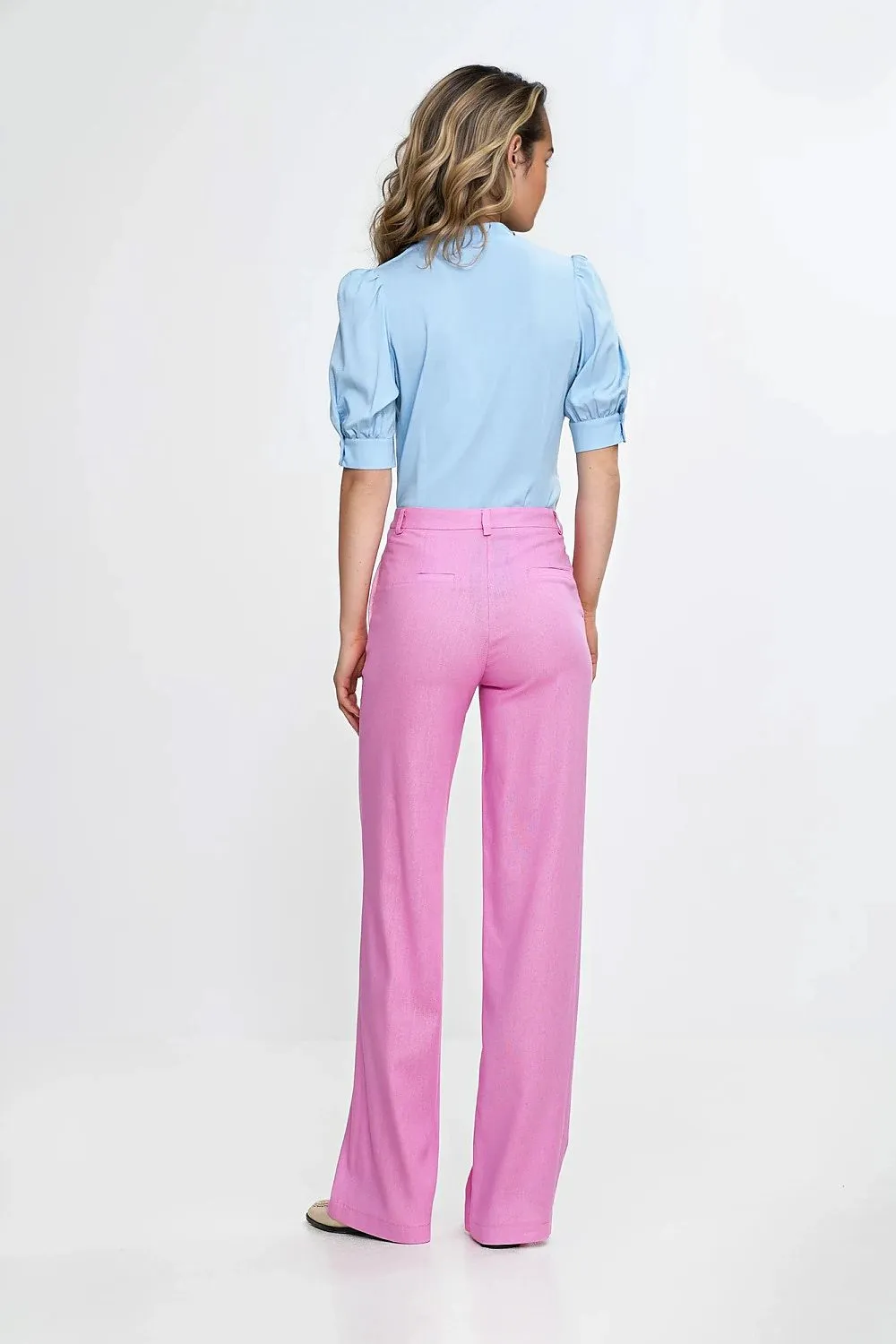 Tailored High-Waist Bootcut Trousers