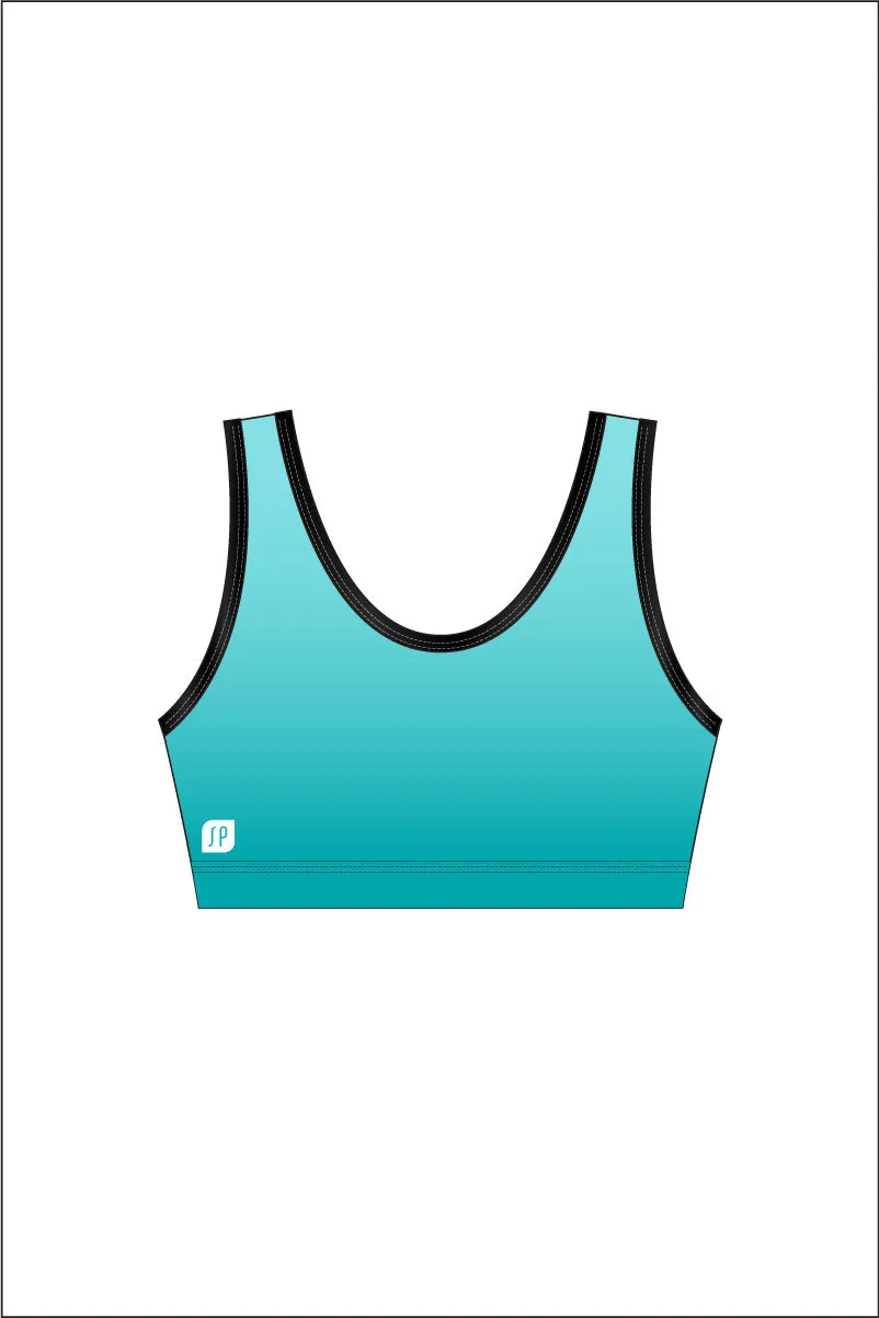 Teal Binded Crop Top