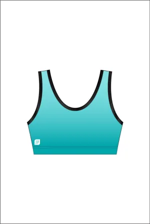 Teal Binded Crop Top