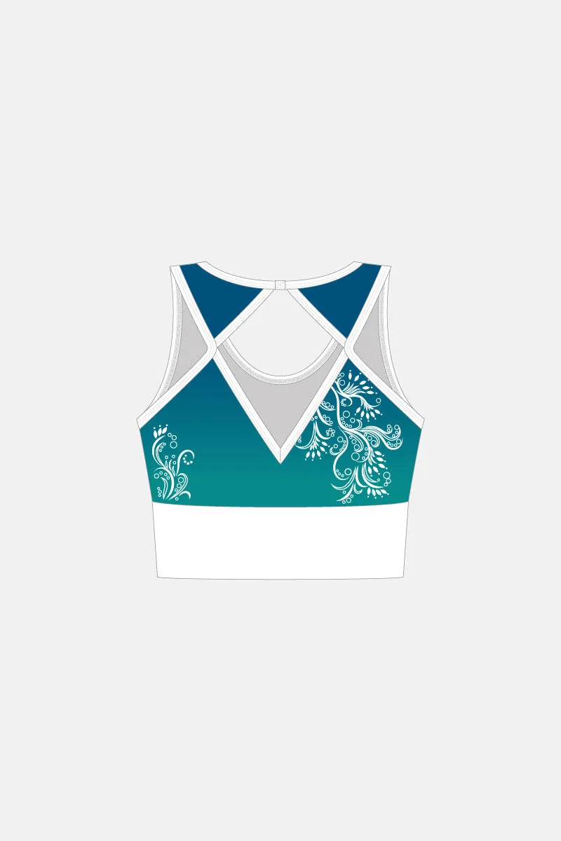 Teal Training Crop Top