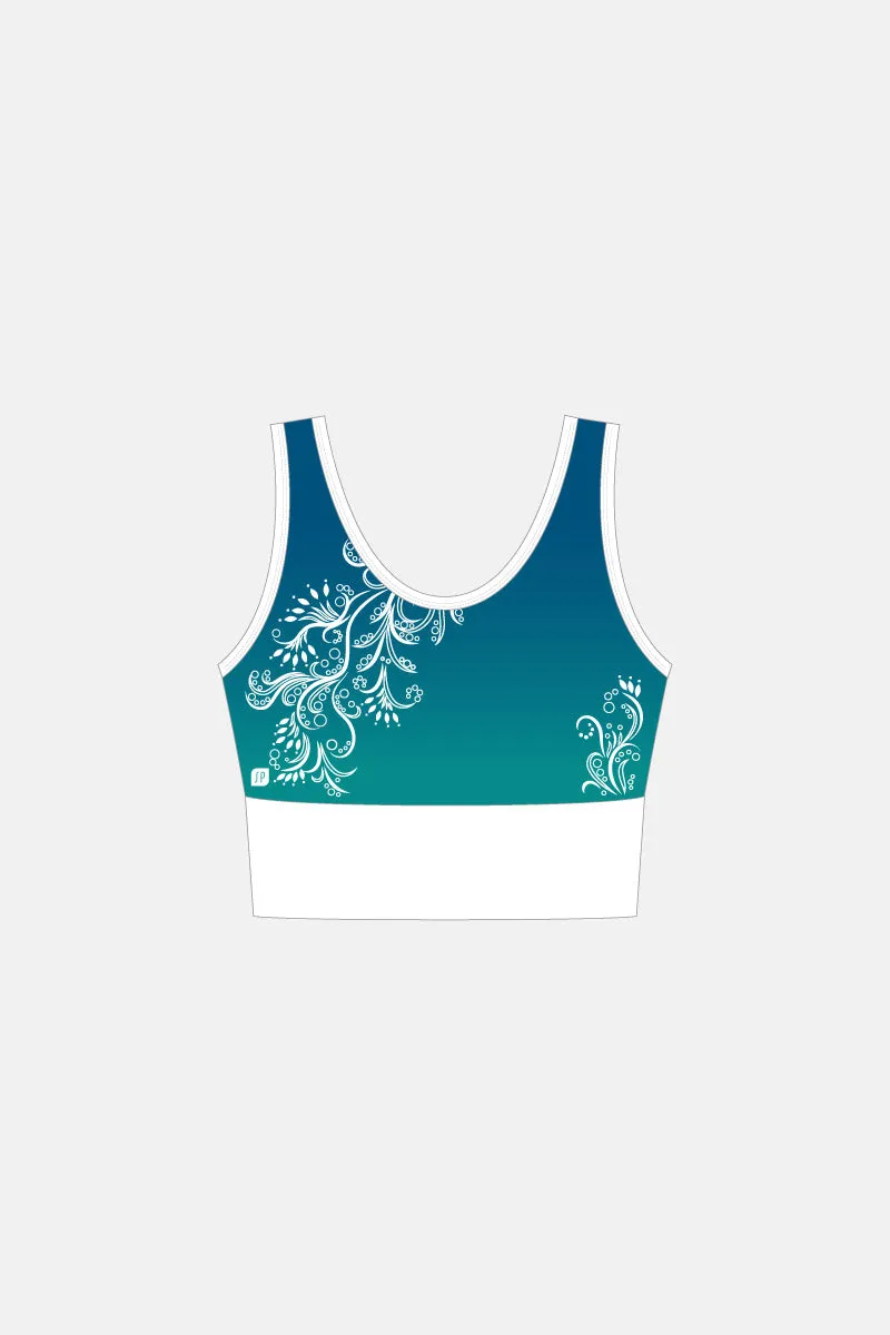 Teal Training Crop Top
