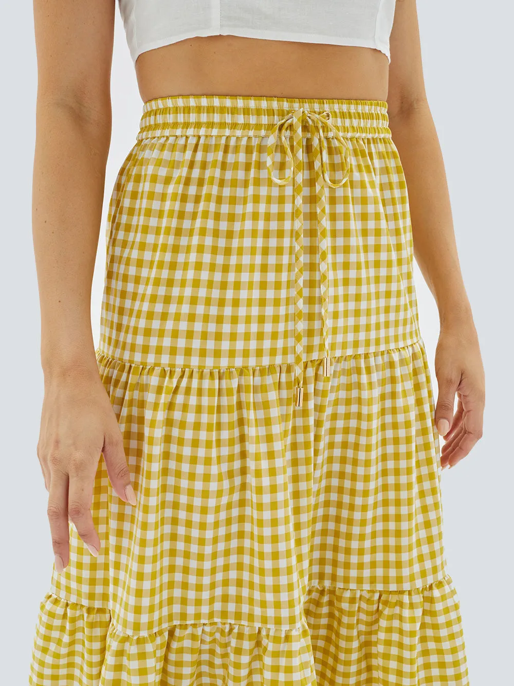 Temara Tiered Midi Skirt