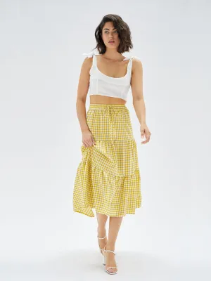 Temara Tiered Midi Skirt