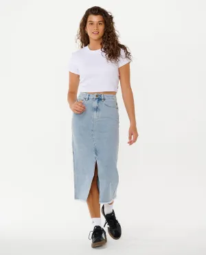 The Search Denim Midi Skirt