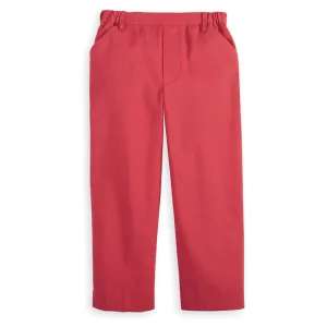 Twill Faux Zip Pant -- Breakers Red