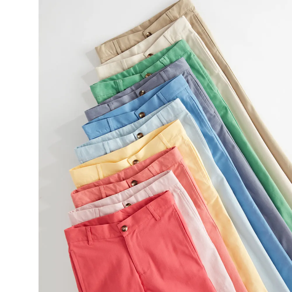 Twill Faux Zip Pant -- Breakers Red