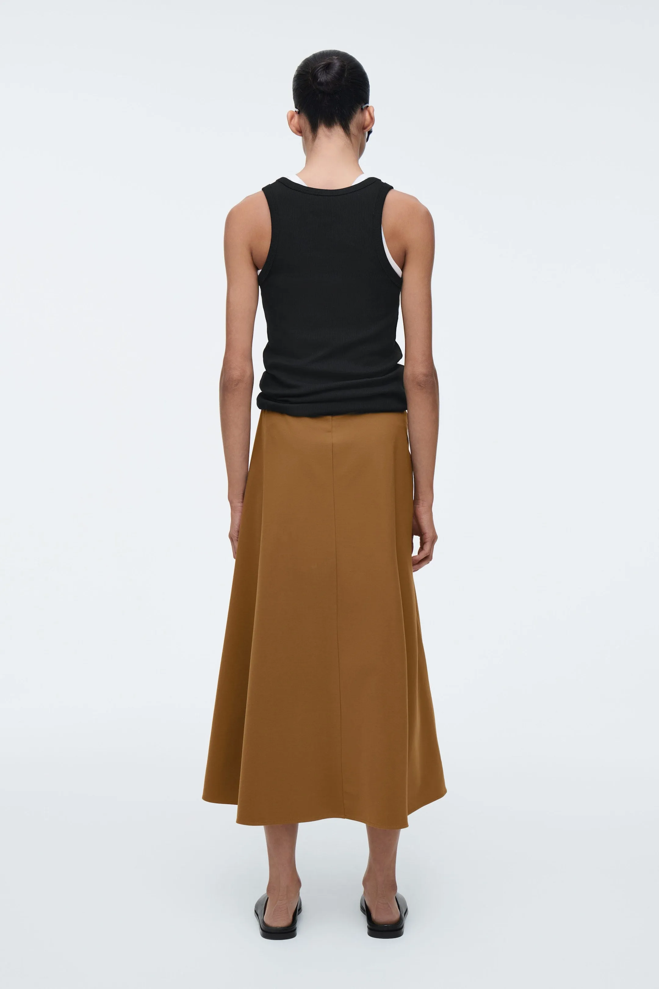 Twist-detail midi skirt