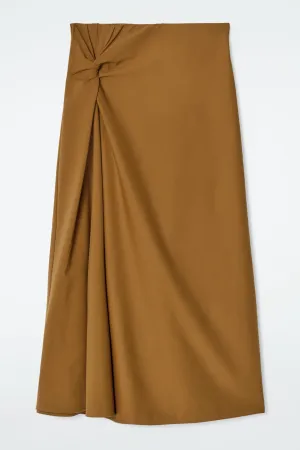 Twist-detail midi skirt
