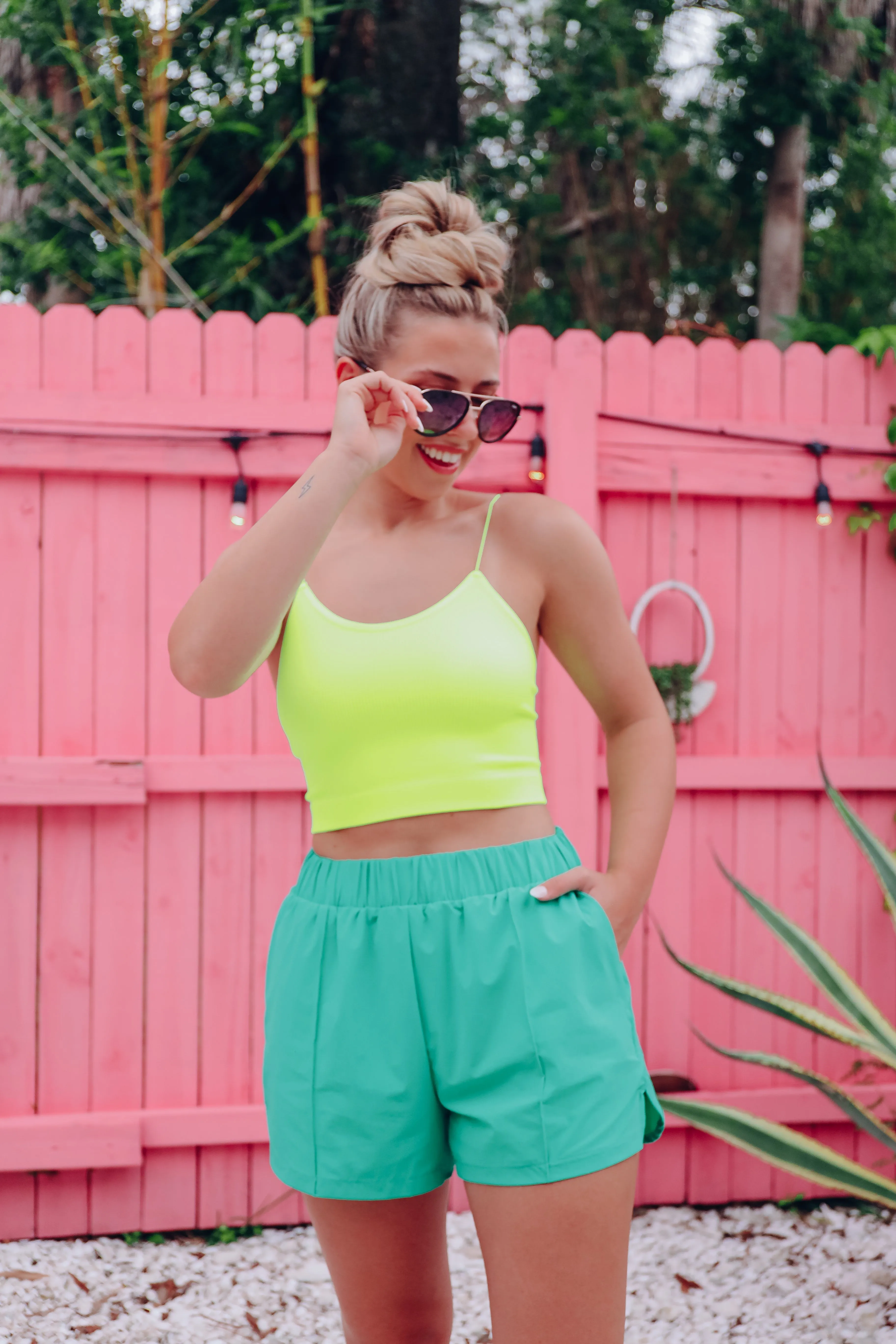 Ultimate Ribbed Brami - Neon Lime