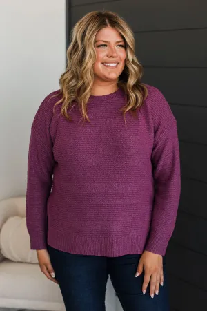Unbelievably Sweet Ribbed Sweater- Magenta