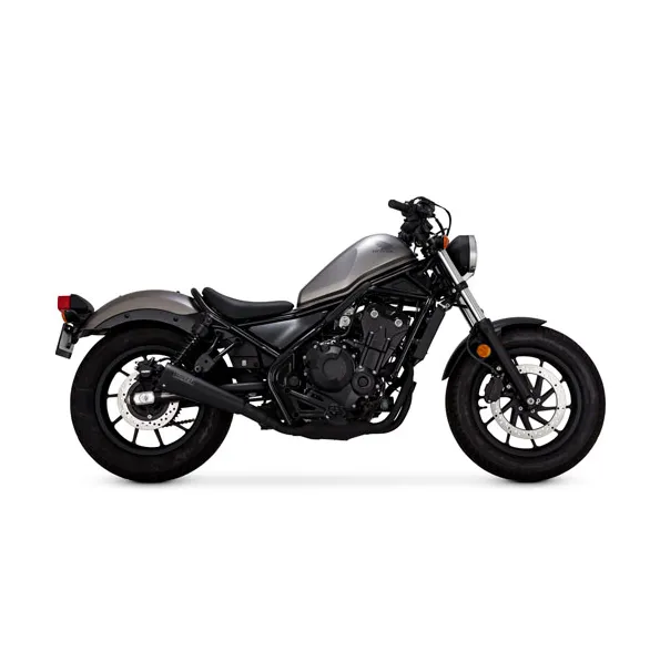 V&H UPSWEEP EXHAUST SLIP-ON BLACK. Honda Rebel 300/500.