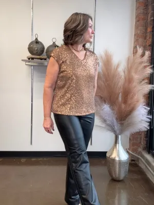 Vegan Leather High-Rise Pants-FINAL SALE