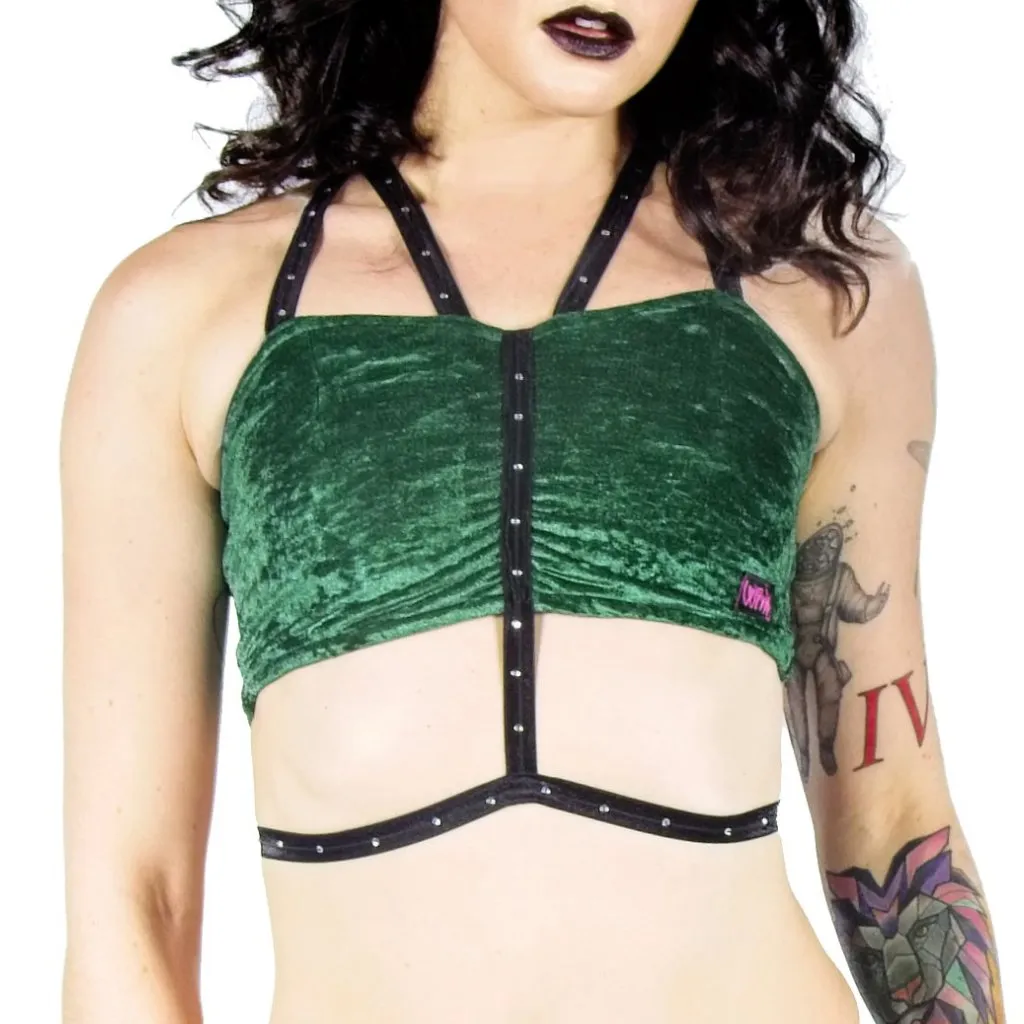 Velvet Angel Top - Forest Green
