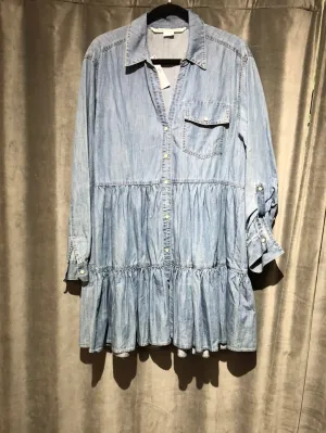 VERONICA BEARD Long Sleeve Tiered Snap Dress