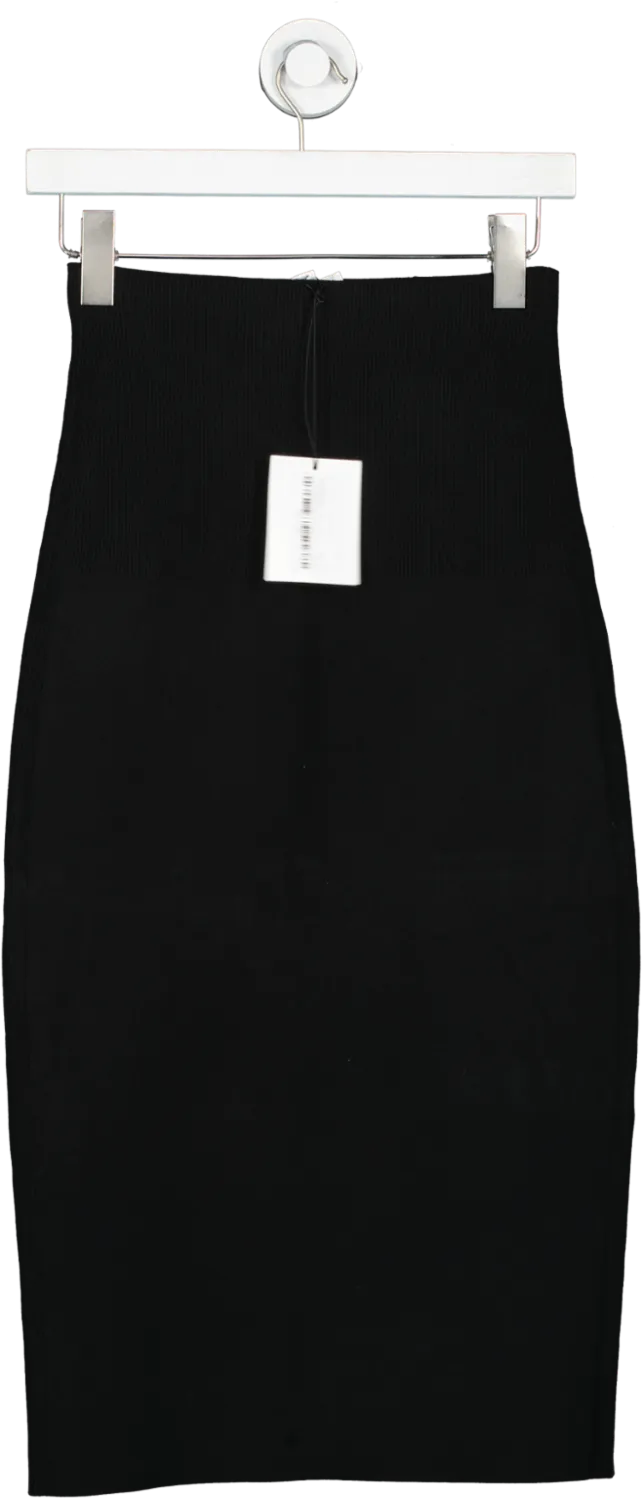 Victoria Beckham Black Fitted Midi Skirt UK 8