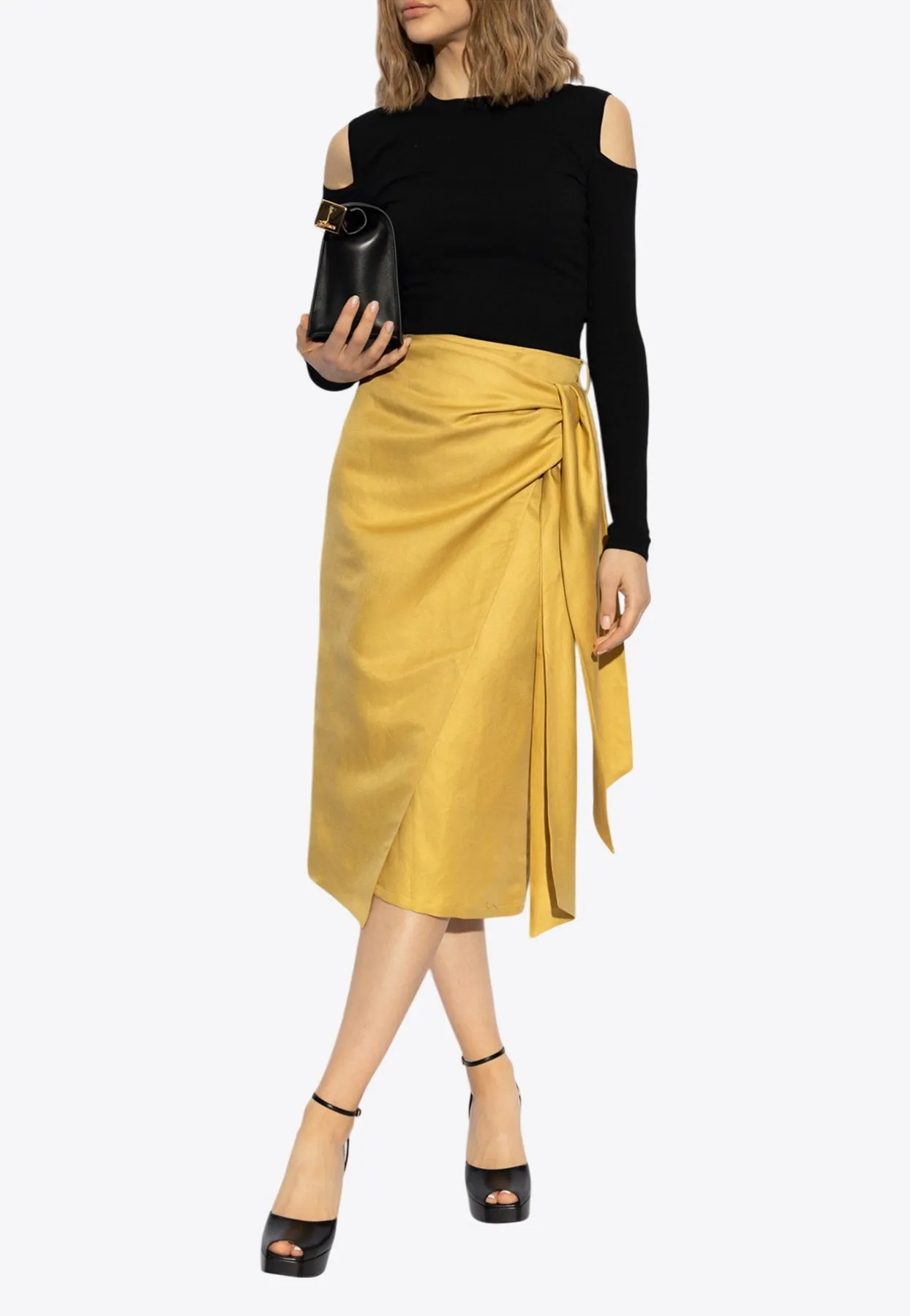 Vik Cold-Shoulders Ribbed Top