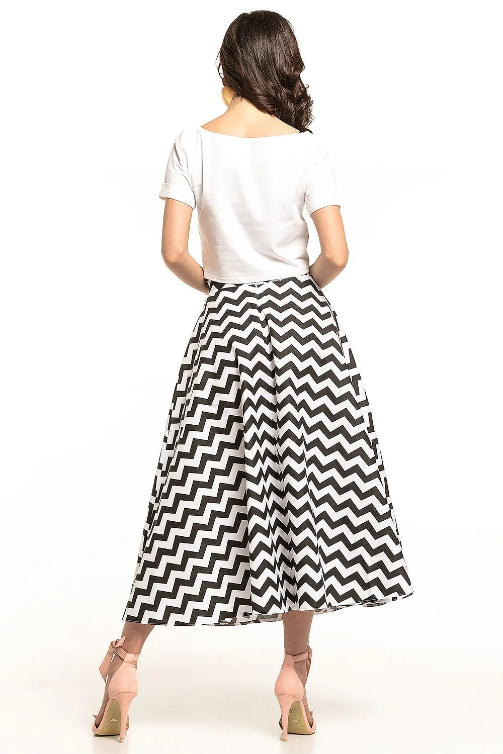 Vintaged Circle Midi Skirt