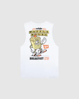 WAFFLE HOUSE MUSCLE TOP - WHITE