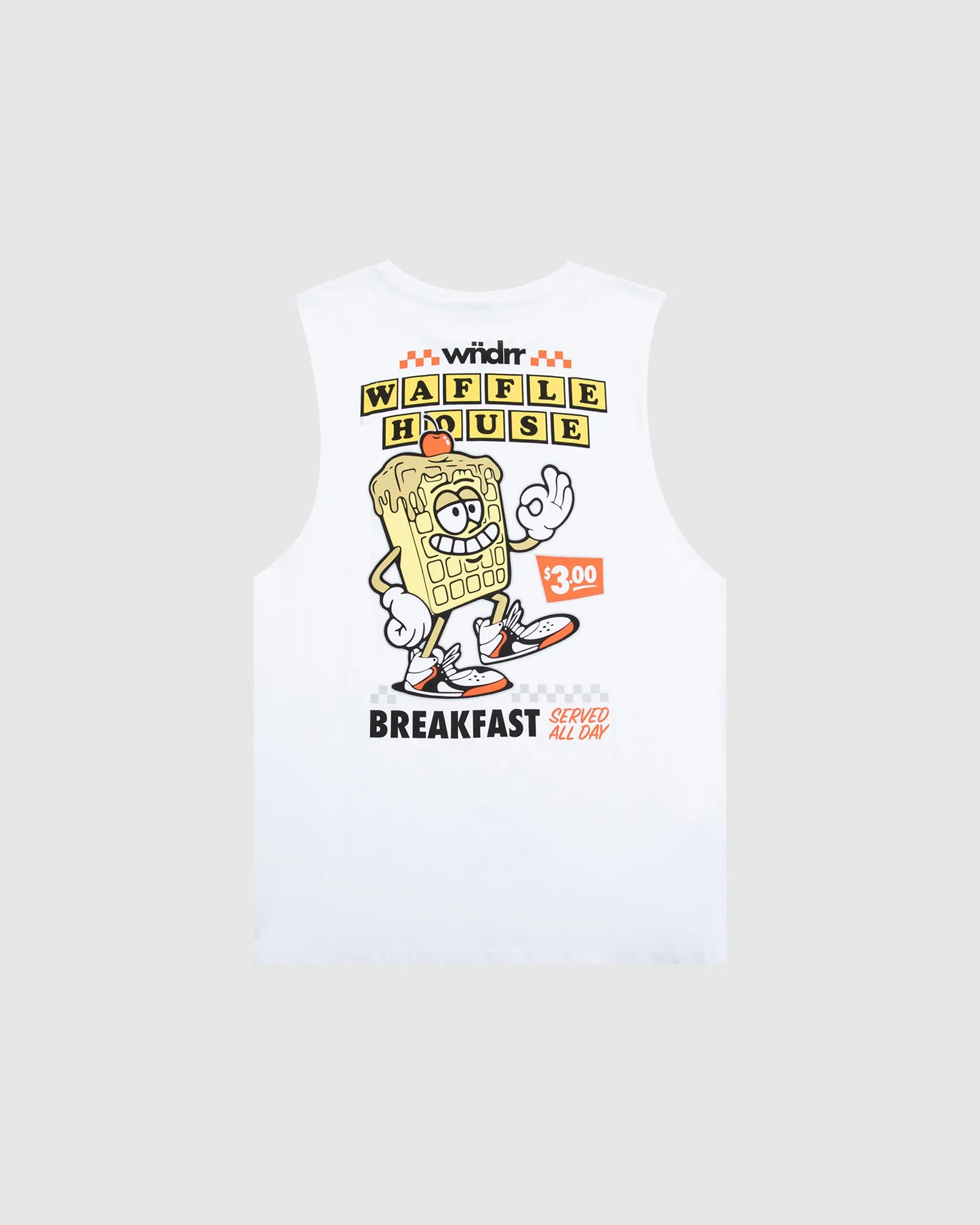 WAFFLE HOUSE MUSCLE TOP - WHITE