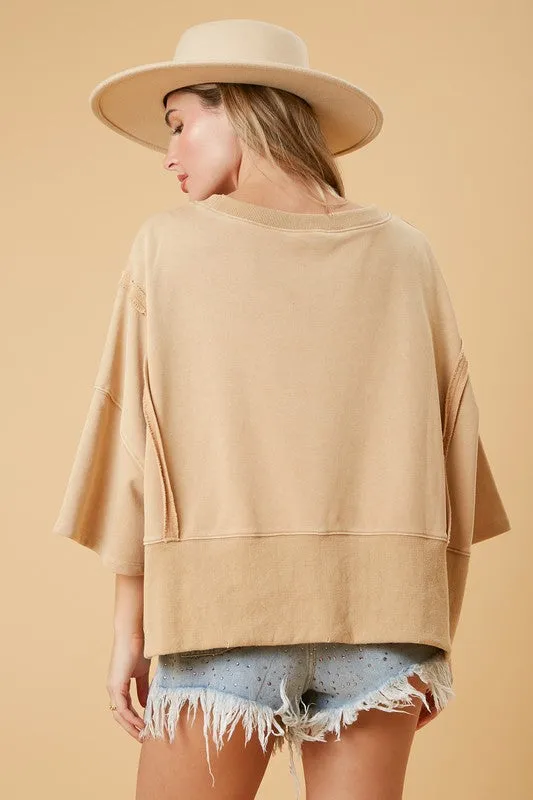 Washed Crop Sweatshirt