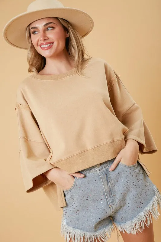 Washed Crop Sweatshirt