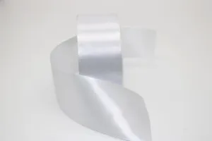 White, single face Ribbon available in 15, 20, 25, 40, and 50 mm for Ribbon Skirts, Shirts, Crafts, Weddings and gifts