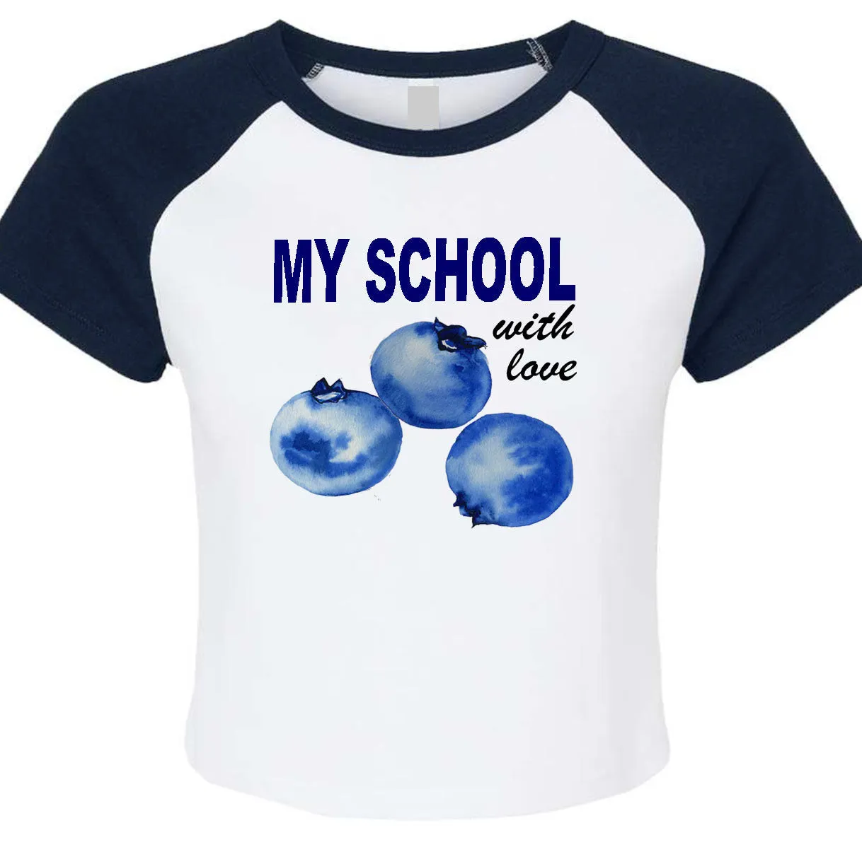 With Love Crop Baseball Tee