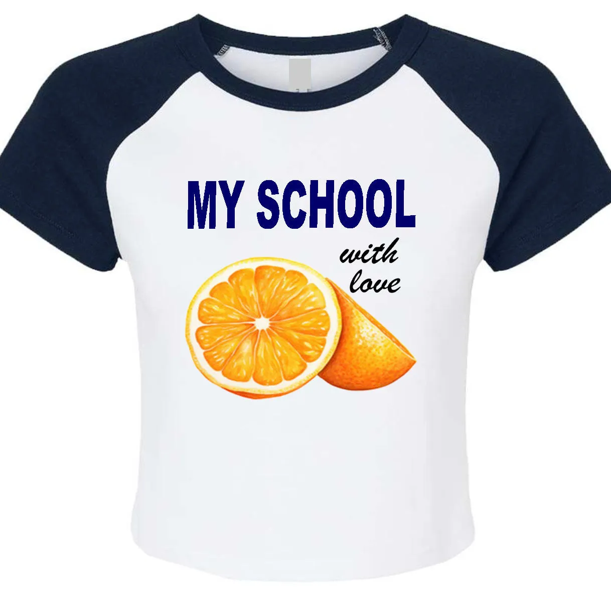With Love Crop Baseball Tee