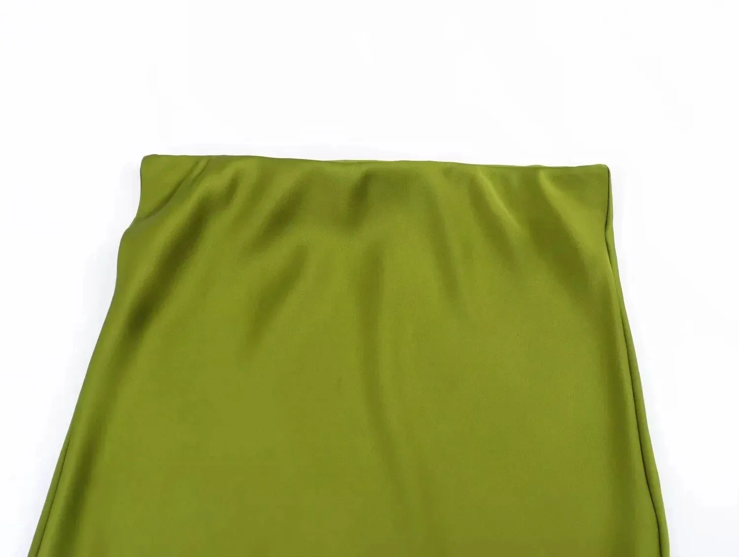 Women's Skirts Basic Satin Skirt High Waist Stylish Long Skirts Midi Chic And Elegan