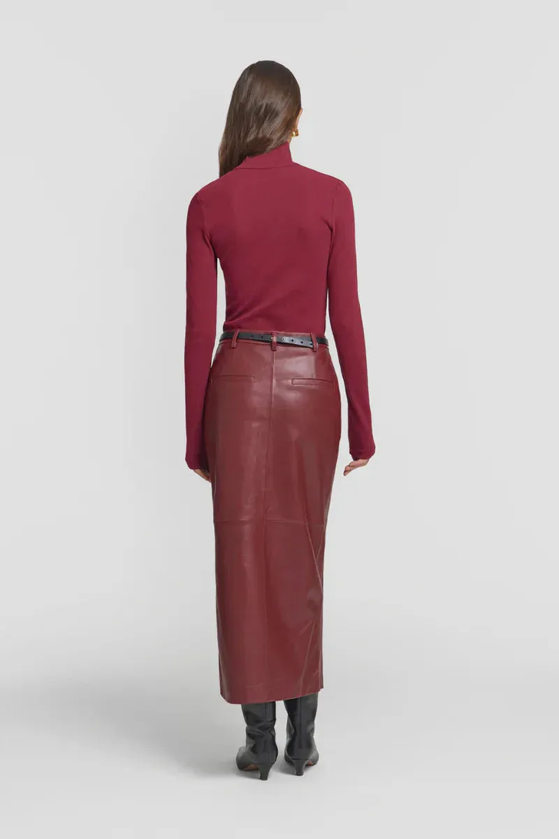 Woods Rib Turtle Neck Sangria