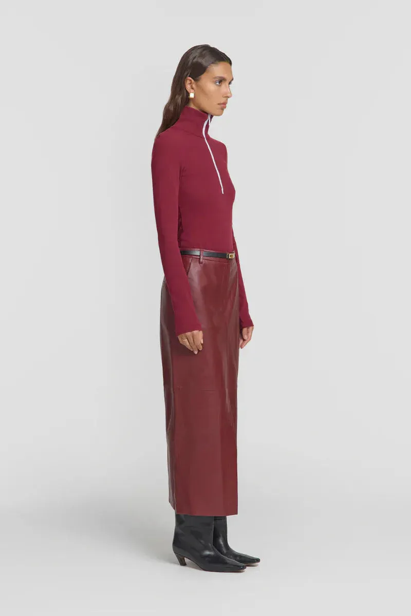 Woods Rib Turtle Neck Sangria