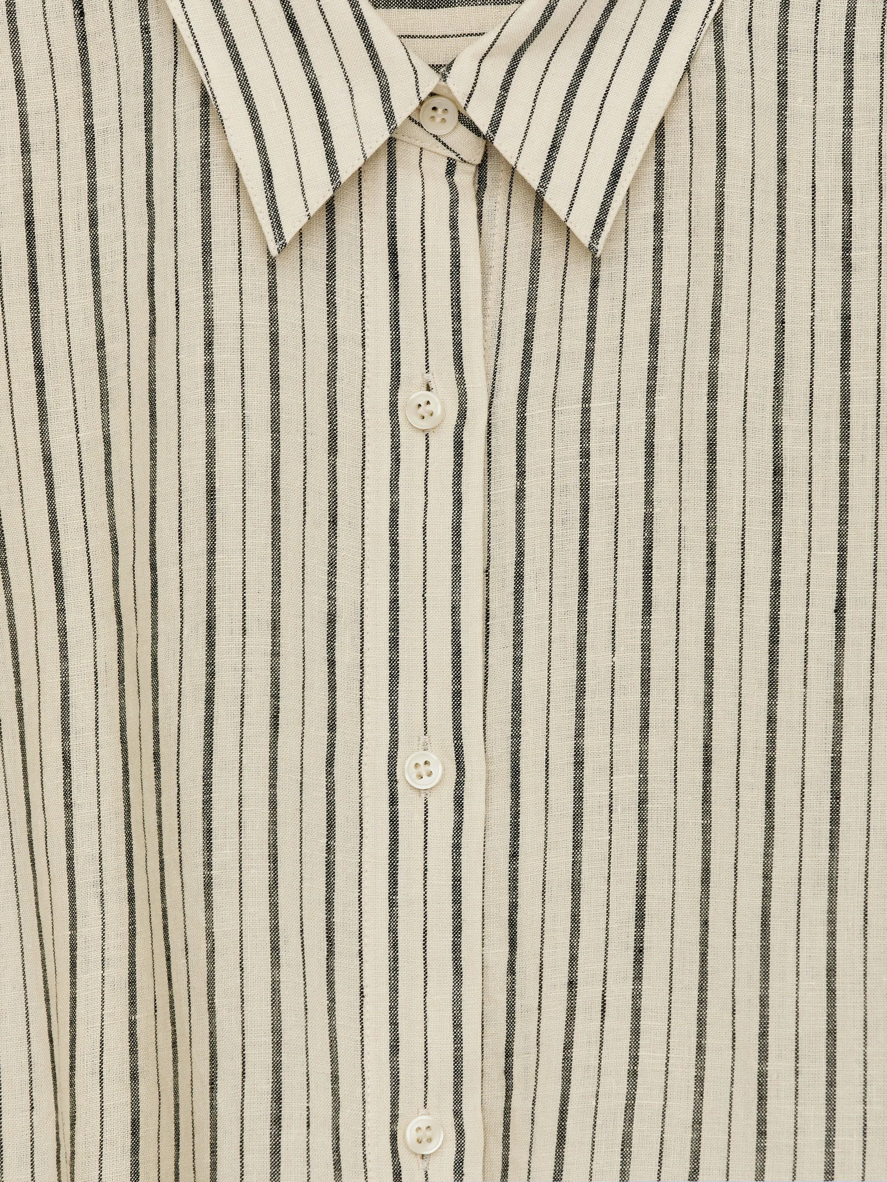 Wrap-Detail Linen Dress