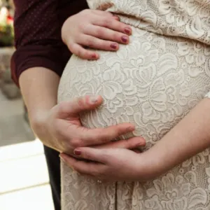 Wrap Lace maternity dress #1219