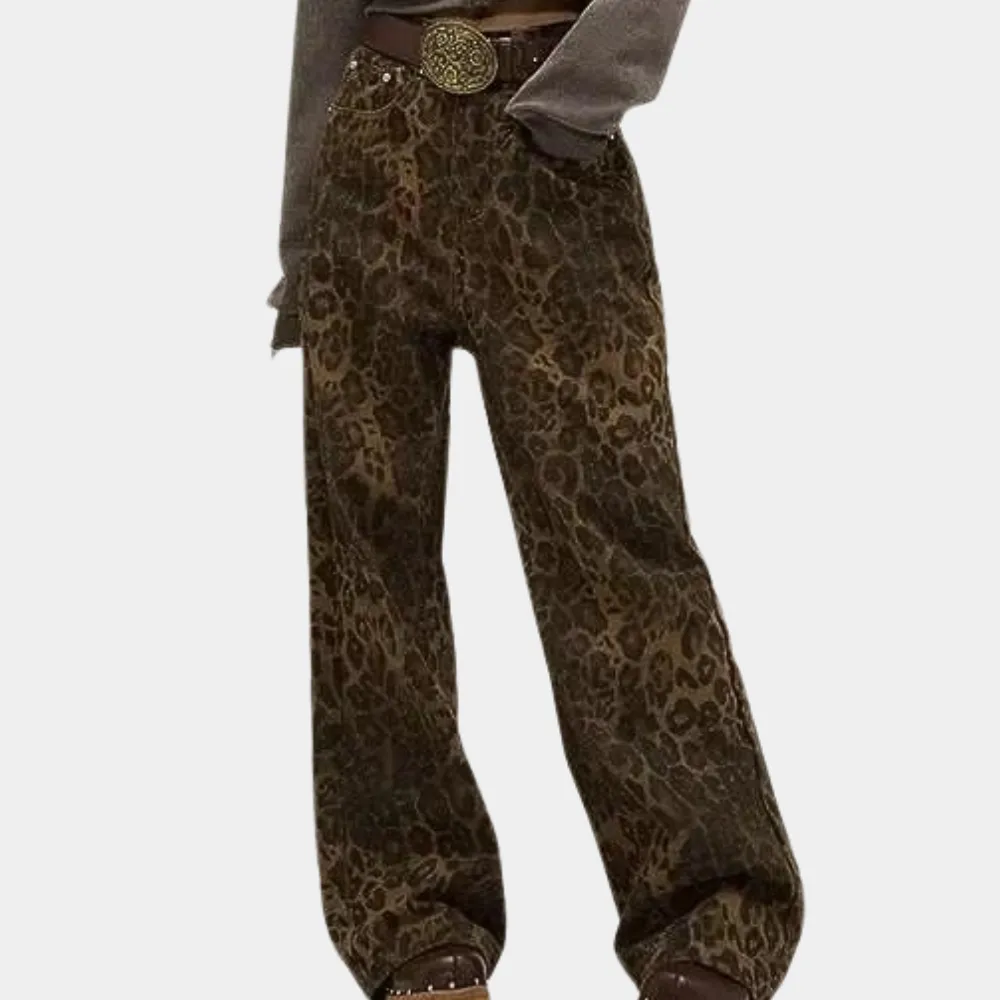 Xenobia - Women's fashionable jeans with leopard print