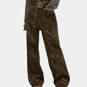 Xenobia - Women's fashionable jeans with leopard print