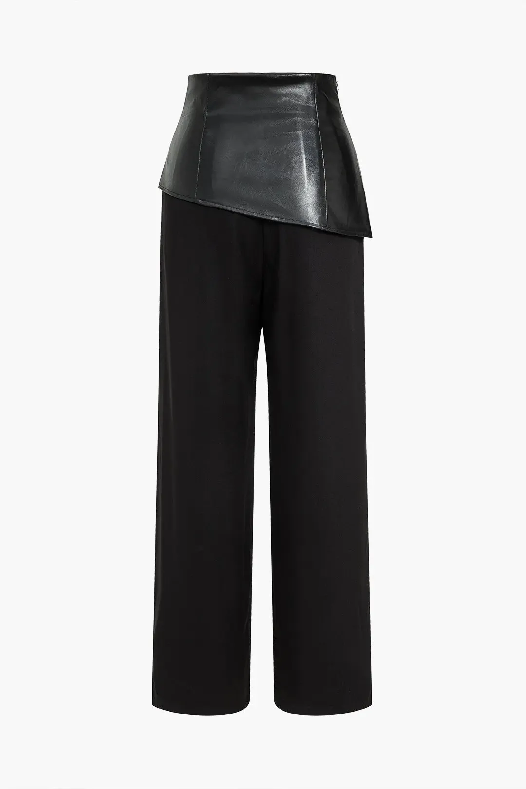 Yvette - Elegant Button Patchwork Woman's Trousers