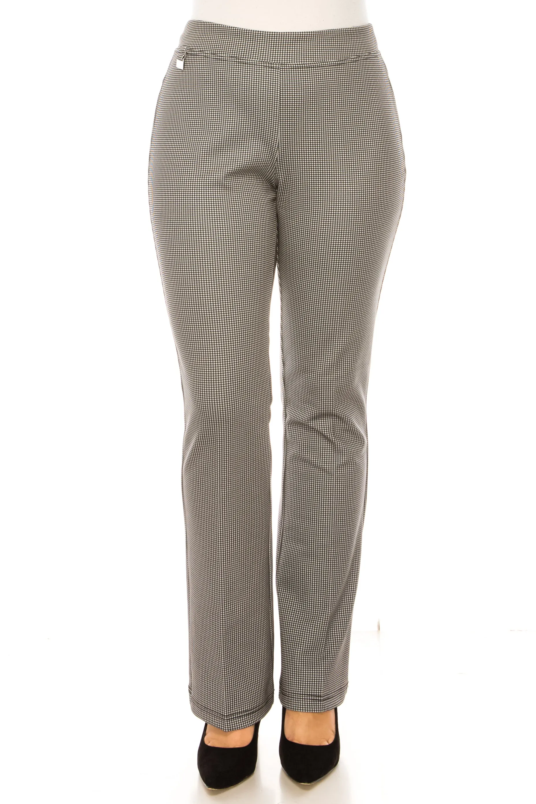 Zac & Rachel Houndstooth Print Boot Cut Pants