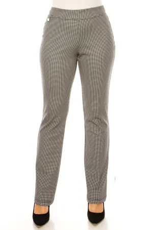 Zac & Rachel Houndstooth Print Boot Cut Pants